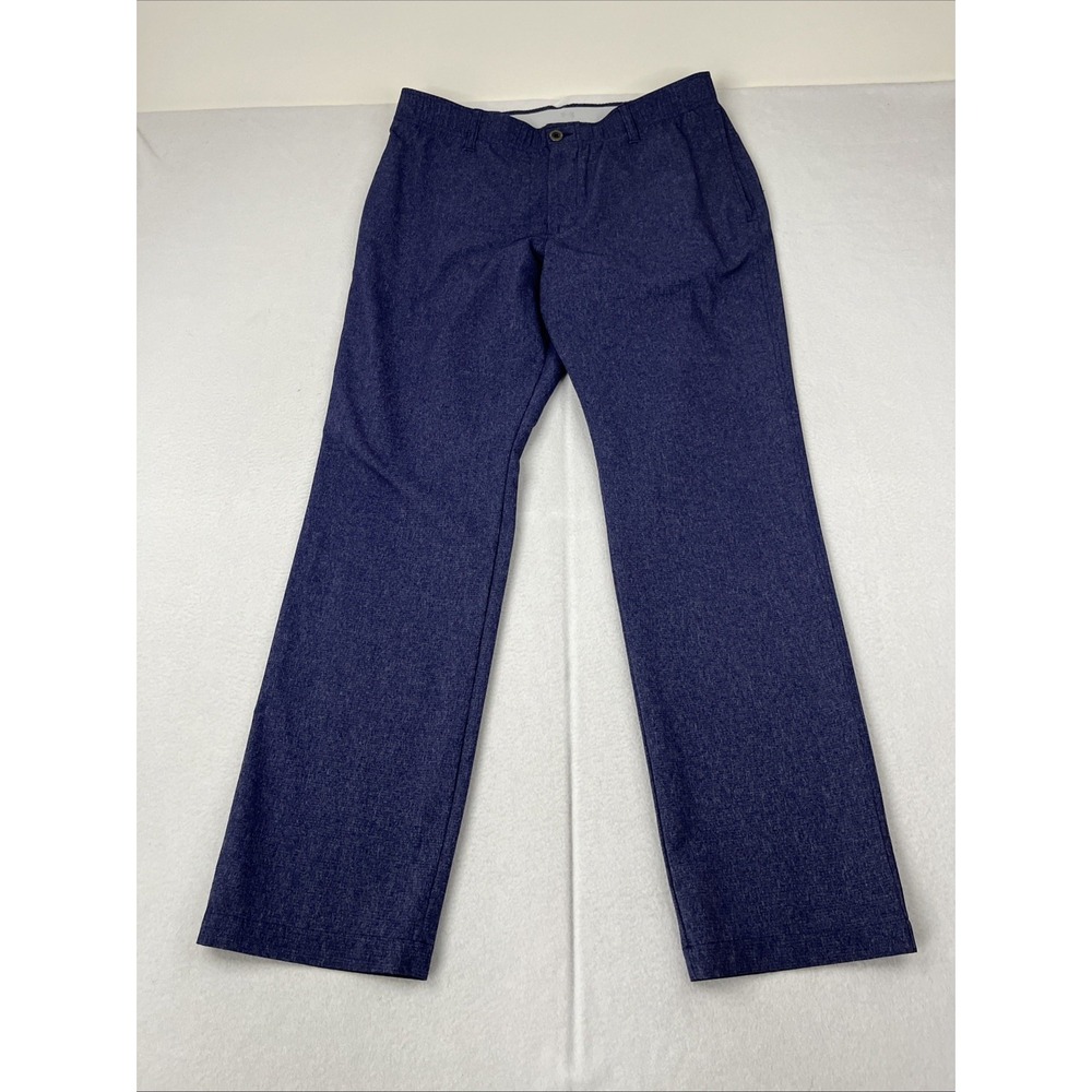 Under Armour Vented Golf Pants Men’s 34x31 Blue Stretch Waist Anti-Slip 1377358